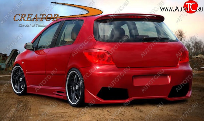 25 699 р. Задний бампер Golardo Peugeot 307 хэтчбэк 5 дв. дорестайлинг (2001-2005)  с доставкой в г. Кемерово