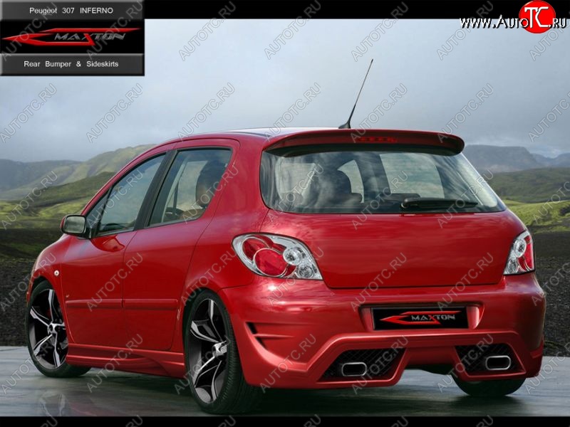 30 199 р. Задний бампер Inferno Peugeot 307 хэтчбэк 5 дв. дорестайлинг (2001-2005)  с доставкой в г. Кемерово
