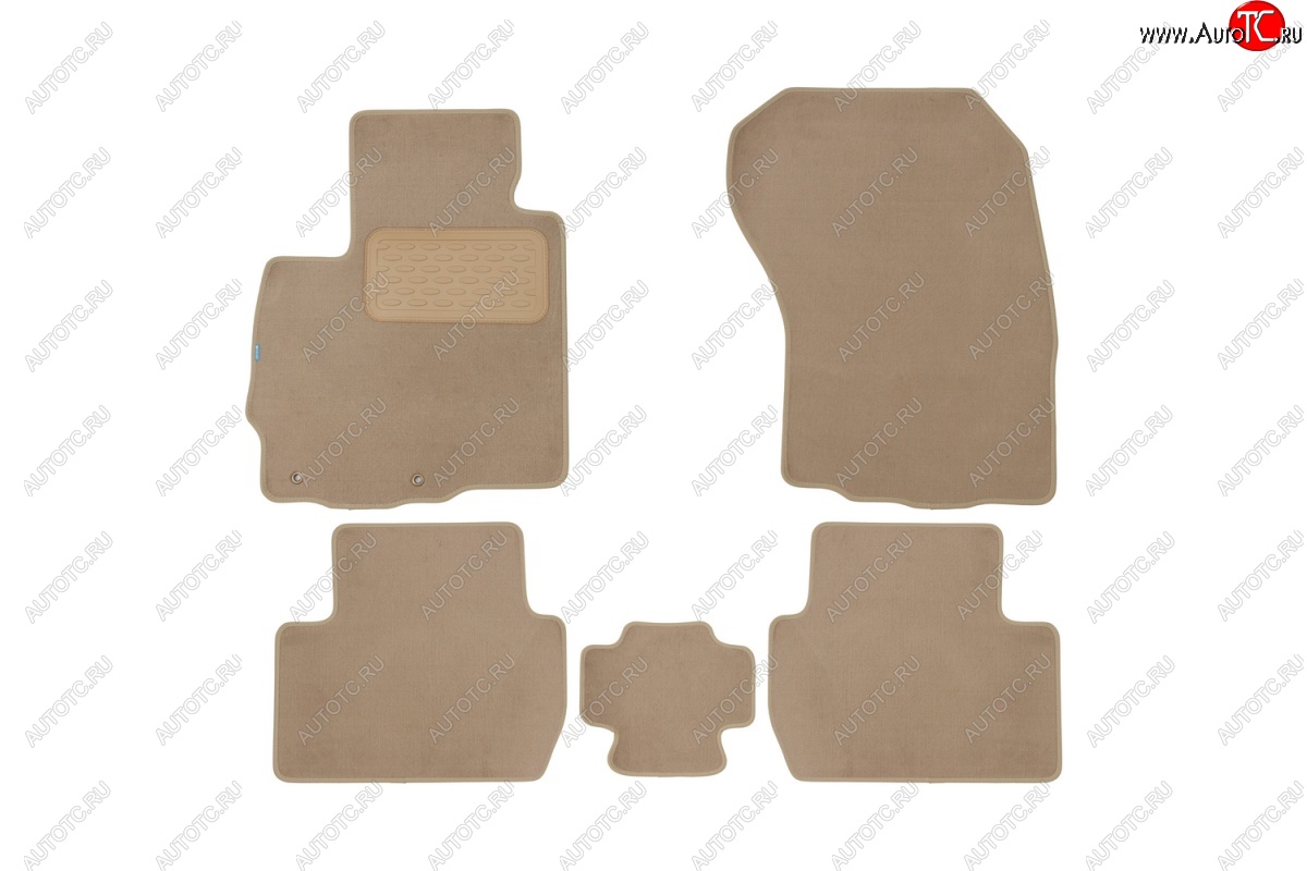 399 р. Коврики в салон Cross Klever Premium (текстиль) Peugeot 4007 (2007-2012) (Бежевый)  с доставкой в г. Кемерово