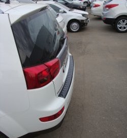 1 349 р. Накладка защитная на задний бампер RA Peugeot 4007 (2007-2012)  с доставкой в г. Кемерово. Увеличить фотографию 5