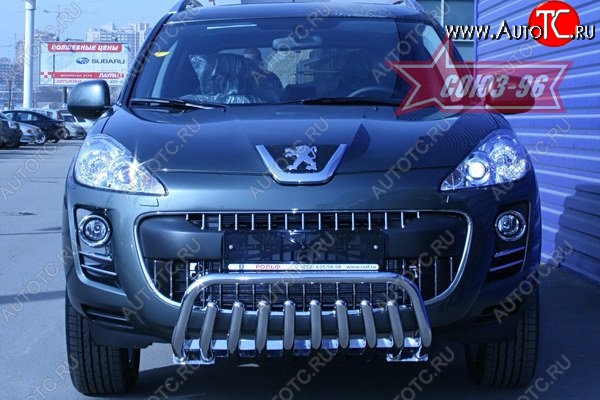 15 569 р. Защита переднего бампера Souz-96 (d42) Peugeot 4007 (2007-2012)  с доставкой в г. Кемерово