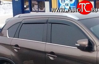 999 р. Комплект дефлекторов окон (ветровиков) 4 шт. Russtal Peugeot 4008 (2012-2017)  с доставкой в г. Кемерово
