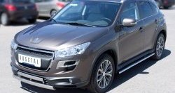 16 849 р. Защита переднего бампера (2 трубыØ75х42 мм, нержавейка) Russtal Peugeot 4008 (2012-2017)  с доставкой в г. Кемерово. Увеличить фотографию 4