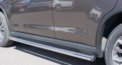 70 999 р. Защита порогов из круглой трубы диаметром 63 мм Russtal Peugeot 4008 (2012-2017) (Защита порогов с со скосами на торцах (вариант 1))  с доставкой в г. Кемерово. Увеличить фотографию 5