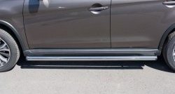 70 999 р. Защита порогов из круглой трубы диаметром 63 мм Russtal Peugeot 4008 (2012-2017) (Защита порогов с со скосами на торцах (вариант 1))  с доставкой в г. Кемерово. Увеличить фотографию 6