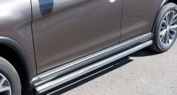 70 999 р. Защита порогов из круглой трубы диаметром 63 мм Russtal Peugeot 4008 (2012-2017) (Защита порогов с со скосами на торцах (вариант 1))  с доставкой в г. Кемерово. Увеличить фотографию 7