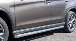 70 999 р. Защита порогов из круглой трубы диаметром 63 мм Russtal Peugeot 4008 (2012-2017) (Защита порогов с со скосами на торцах (вариант 1))  с доставкой в г. Кемерово. Увеличить фотографию 8