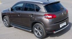 70 999 р. Защита порогов из круглой трубы диаметром 63 мм Russtal Peugeot 4008 (2012-2017) (Защита порогов с со скосами на торцах (вариант 1))  с доставкой в г. Кемерово. Увеличить фотографию 9
