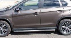 70 999 р. Защита порогов из круглой трубы диаметром 63 мм Russtal Peugeot 4008 (2012-2017) (Защита порогов с со скосами на торцах (вариант 1))  с доставкой в г. Кемерово. Увеличить фотографию 10