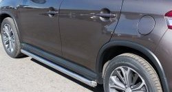 70 999 р. Защита порогов из круглой трубы диаметром 63 мм Russtal Peugeot 4008 (2012-2017) (Защита порогов с со скосами на торцах (вариант 1))  с доставкой в г. Кемерово. Увеличить фотографию 11