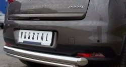 12 799 р. Защита заднего бампера (Ø76 и 42 мм, нержавейка) SLITKOFF  Peugeot 4008 (2012-2017) (с короткой нижней трубой)  с доставкой в г. Кемерово. Увеличить фотографию 2