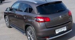 13 449 р. Одинарная защита заднего бампера из трубы диаметром 63 мм SLITKOFF  Peugeot 4008 (2012-2017)  с доставкой в г. Кемерово. Увеличить фотографию 4