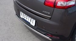 11 599 р. Защита заднего бампера (Ø75x42 мм, нержавейка) Russtal Peugeot 4008 (2012-2017)  с доставкой в г. Кемерово. Увеличить фотографию 2