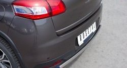 11 599 р. Защита заднего бампера (Ø75x42 мм, нержавейка) Russtal Peugeot 4008 (2012-2017)  с доставкой в г. Кемерово. Увеличить фотографию 3