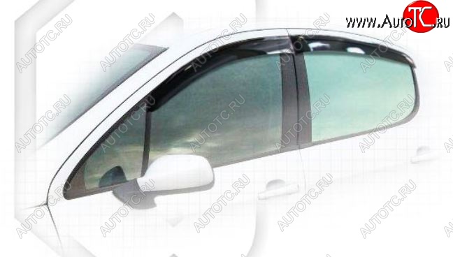 1 899 р. Дефлектора окон CA-Plastiс Peugeot 407 седан (2004-2010) (Classic полупрозрачный)  с доставкой в г. Кемерово