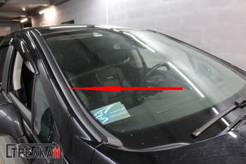 1 699 р. Водостоки (дефлектора) лобового стекла Стрелка 11  Peugeot 408 (2015-2022) рестайлинг  с доставкой в г. Кемерово. Увеличить фотографию 2