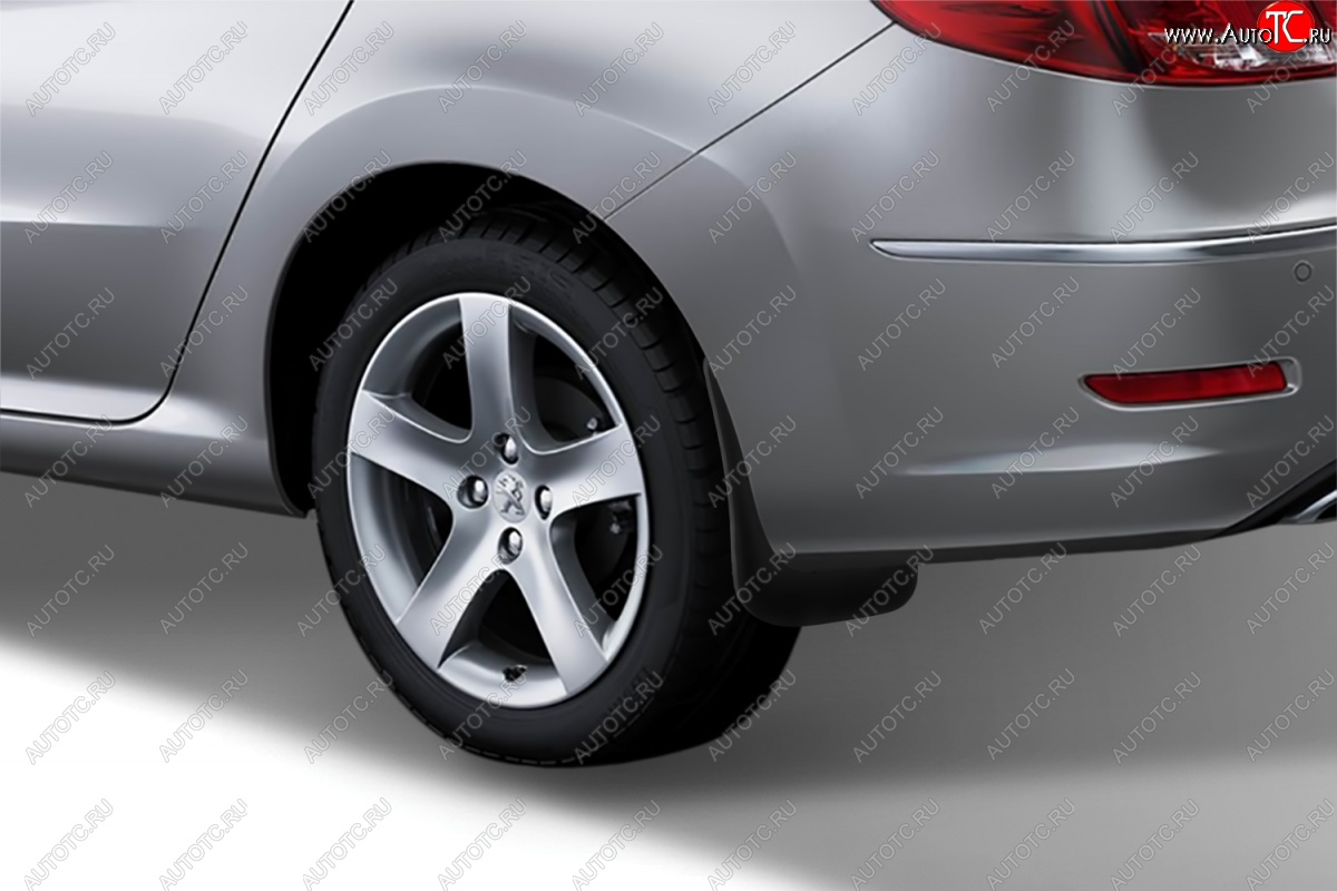 2 379 р. Брызговики задние (4D) Frosch Peugeot 408  дорестайлинг (2010-2017)  с доставкой в г. Кемерово