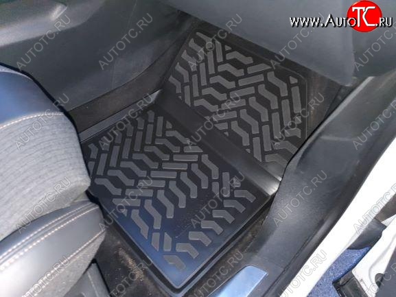 2 179 р. Коврики салона Aileron (3D с подпятником)  Peugeot 5008  T87 (2017-2020) дорестайлинг  с доставкой в г. Кемерово
