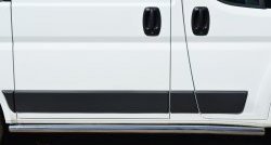 13 699 р. Защита порогов из круглой трубы диаметром 63 мм L1H1 (рестайлинг) Russtal Peugeot Boxer 250 (2006-2014) (Защита порогов с заглушками на торцах (вариант 2))  с доставкой в г. Кемерово. Увеличить фотографию 4