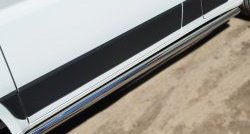 13 699 р. Защита порогов из круглой трубы диаметром 63 мм L1H1 (рестайлинг) Russtal Peugeot Boxer 250 (2006-2014) (Защита порогов с заглушками на торцах (вариант 2))  с доставкой в г. Кемерово. Увеличить фотографию 7