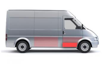 1 189 р. Панель правой двери нижняя (ремонтная) Wisentbull Peugeot Boxer 244 (2002-2006)  с доставкой в г. Кемерово. Увеличить фотографию 2
