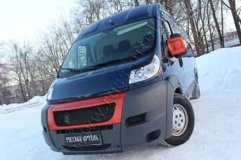 799 р. Реснички на фары (глянец) RA Peugeot Boxer 250 (2006-2014) (Неокрашенные)  с доставкой в г. Кемерово. Увеличить фотографию 3