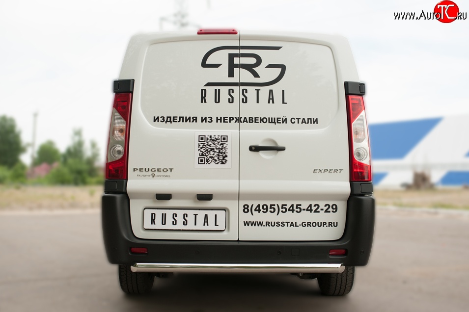 15 999 р. Одинарная защита заднего бампера диаметром 63 мм SLITKOFF Peugeot Expert G9 минивэн рестайлинг (2012-2017)  с доставкой в г. Кемерово
