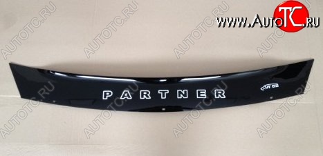 999 р. Дефлектор капота Russtal (короткий) Peugeot Partner Tepee (2008-2012)  с доставкой в г. Кемерово