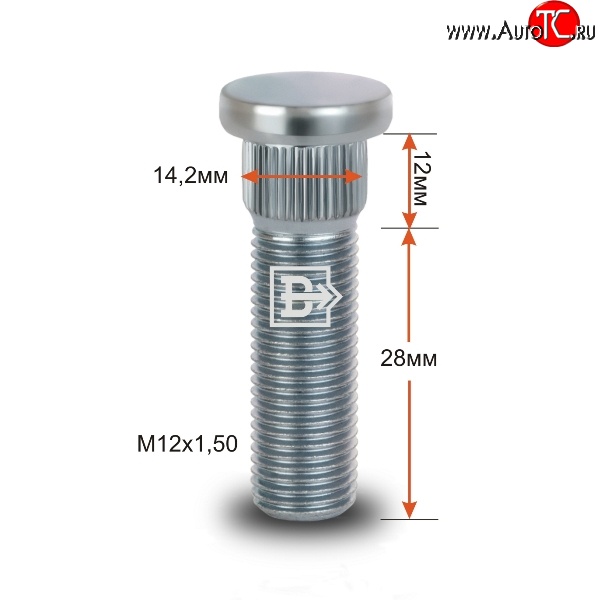 179 р. Забивная шпилька 28 мм ступицы Вектор M12 1.5 28 Xcite X-Cross 7 (2024-2025)