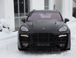 42 299 р. Пластиковый капот TECHART MAGNUM Porsche Cayenne 958 (2010-2014) (Неокрашенный)  с доставкой в г. Кемерово. Увеличить фотографию 2