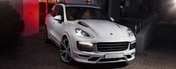 2 749 р. Реснички на фары TECHART Porsche Cayenne 958 (2010-2014) (Неокрашенные)  с доставкой в г. Кемерово. Увеличить фотографию 3