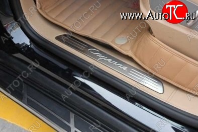 22 699 р. Накладки на порожки автомобиля СТ Porsche Cayenne 958 (2010-2014)  с доставкой в г. Кемерово