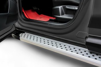 Порожки для ног на Slitkoff Standart Porsche Cayenne  955 (2002-2006) (Silver )