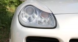 1 399 р. Реснички на фары RA  Porsche Cayenne  955 (2002-2006) (Неокрашенные)  с доставкой в г. Кемерово. Увеличить фотографию 2