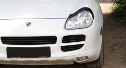 1 399 р. Реснички на фары RA  Porsche Cayenne  955 (2002-2006) (Неокрашенные)  с доставкой в г. Кемерово. Увеличить фотографию 5