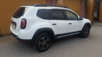 4 069 р. Накладки на двери Petroil Tuning  Renault Duster  HS (2010-2015) дорестайлинг (Тисненый пластик)  с доставкой в г. Кемерово. Увеличить фотографию 1