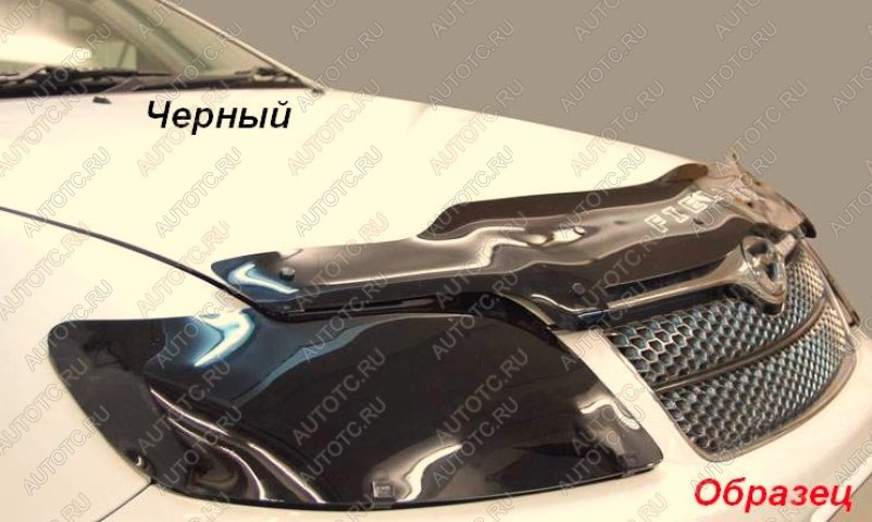 2 199 р. Дефлектор капота CA-Plastic  Toyota Wish  XE10 (2003-2005) дорестайлинг (серия Classic черный, Без надписи)  с доставкой в г. Кемерово