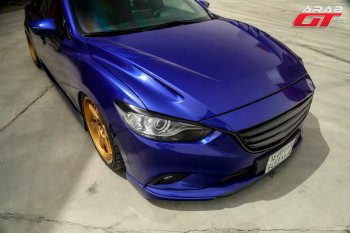 47 899 р. Капот пластиковый (с прорезаными жабрами) SkyActivSport MV-Tuning  Mazda 6  GJ (2012-2025) дорестайлинг седан, дорестайлинг универсал, 1 рестайлинг универсал, 1-ый рестайлинг седан, 2-ой рестайлинг седан, 2-ой рестайлинг универсал (Неокрашенный)  с доставкой в г. Кемерово. Увеличить фотографию 3