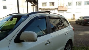 Дефлекторы окон (ветровики) Novline 4 шт Hyundai Santa Fe  CM (2009-2012) рестайлинг