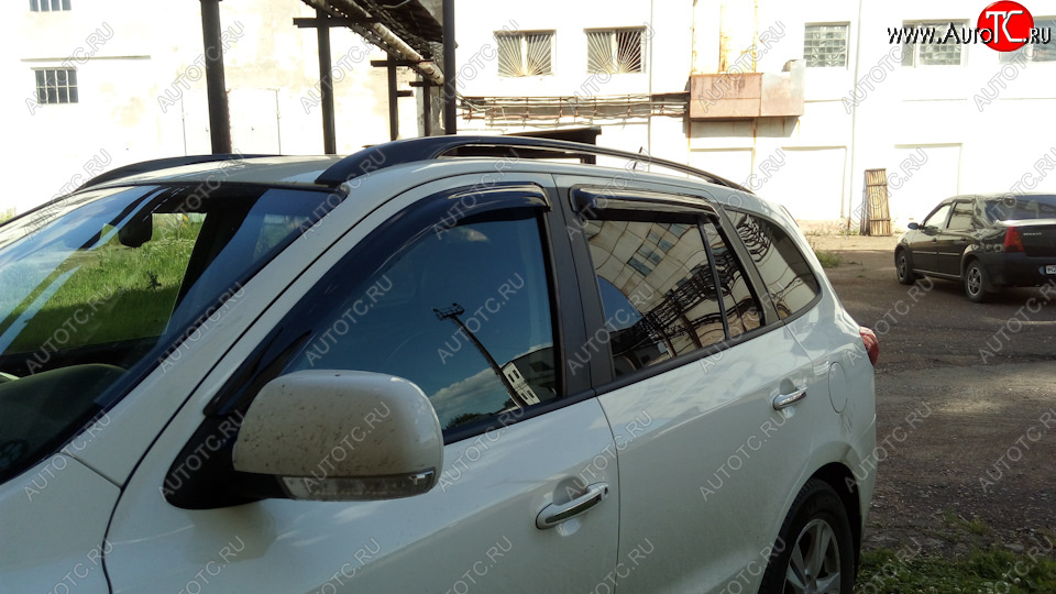 1 949 р. Дефлекторы окон (ветровики) Novline 4 шт  Hyundai Santa Fe  CM (2009-2012) рестайлинг  с доставкой в г. Кемерово