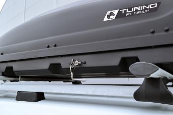 23 199 р. Автобокс PT GROUP (410л., 177х81х46, двустороннее открывание) Turino 1 черный   (Черный)  с доставкой в г. Кемерово. Увеличить фотографию 7