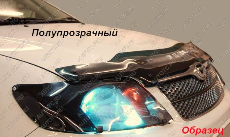 2 079 р. Дефлектор капота (Т241 Т246) CA-Plastiс  Toyota Caldina  T240 (2002-2007) универсал дорестайлинг, универсал рестайлинг (серия Classic полупрозрачный, Без надписи)  с доставкой в г. Кемерово