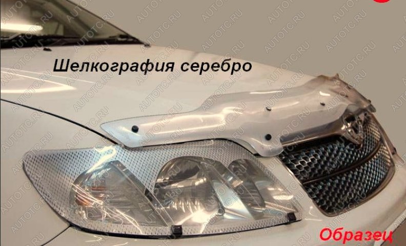 2 159 р. Дефлектор капота CA-Plastiс  Toyota Carina  T190 (1992-1994) седан дорестайлинг (серия Шелкография серебро)  с доставкой в г. Кемерово