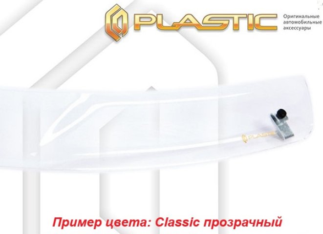 2 559 р. Дефлектор капота CA-Plastic exclusive  Dodge Ram 1500  4 DJ,DS (2008-2012) Quad Cab (Classic прозрачный, Без надписи)  с доставкой в г. Кемерово