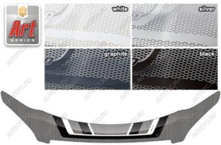 2 799 р. Дефлектор капота CA-Plastic Exclusive  Nissan Skyline  V35 (2001-2007) (серия Art чёрная)  с доставкой в г. Кемерово