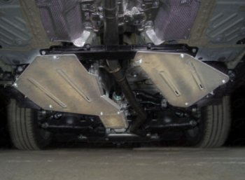 Защита бака и заднего дифференциала (V-3.0TDI, V-2.0TSI, алюминий, 3 штуки) Volkswagen Touareg  CR (2018-2025)