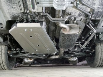 Защита бака и заднего редуктора (V-2.0 4WD, алюминий) TCC EXEED VX (2020-2023) дорестайлинг
