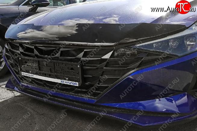 2 999 р. Дефлектор капота SIM Hyundai Elantra CN7 (2020-2023)  с доставкой в г. Кемерово