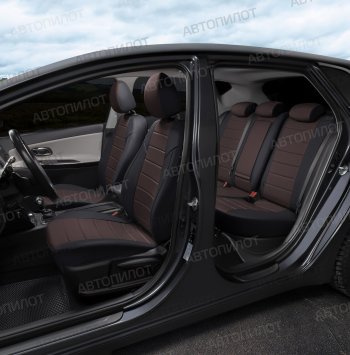 13 649 р. Чехлы сидений (экокожа) Автопилот BMW X2 F39 (2017-2023) (черный/шоколад)  с доставкой в г. Кемерово. Увеличить фотографию 7
