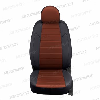 10 249 р. Чехлы сидений (экокожа/алькантара) Автопилот BMW X3 E83 (2003-2009) (черный/темно-коричневый)  с доставкой в г. Кемерово. Увеличить фотографию 3